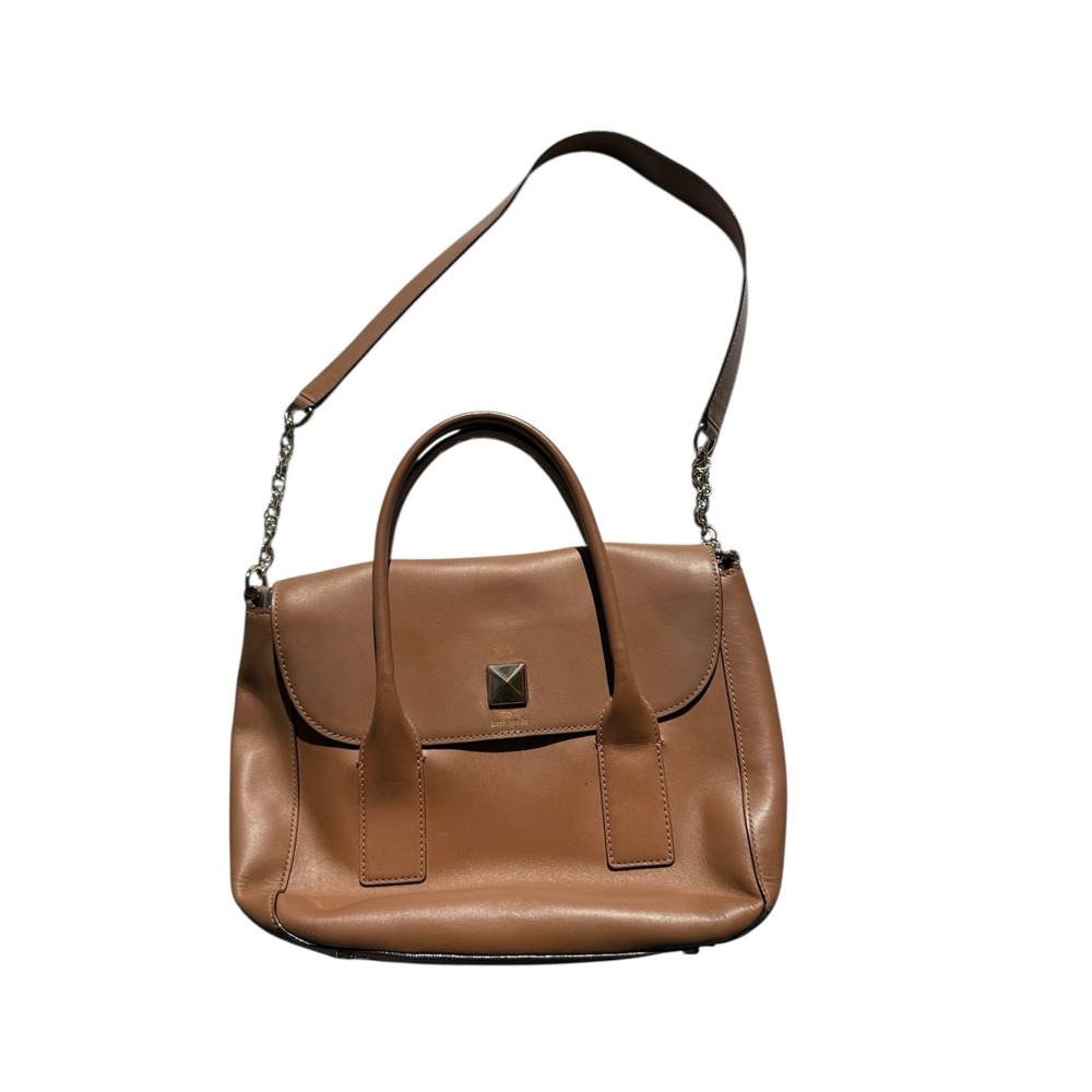 Kate Spade Brown Shoulder Bag Rachelle Wellesley Satchel Tote Leather Purse